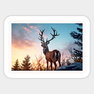 Stag Deer Animal Nature Majestic Wild Sticker